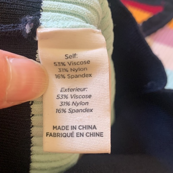 Cinq a Sept stripe rib short sleeve top XS - Picture 4 of 4